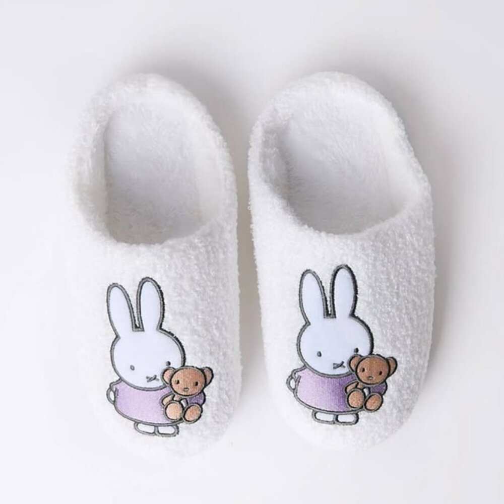 Miffy Sherpa Slippers - White BNWT